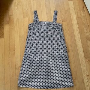 J.Crew navy, red and white print cotton dress